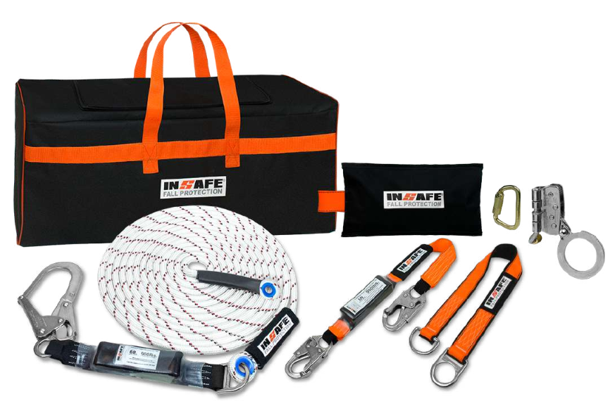 KIT LINEA DE VIDA cuerda de 14 mm tranzada